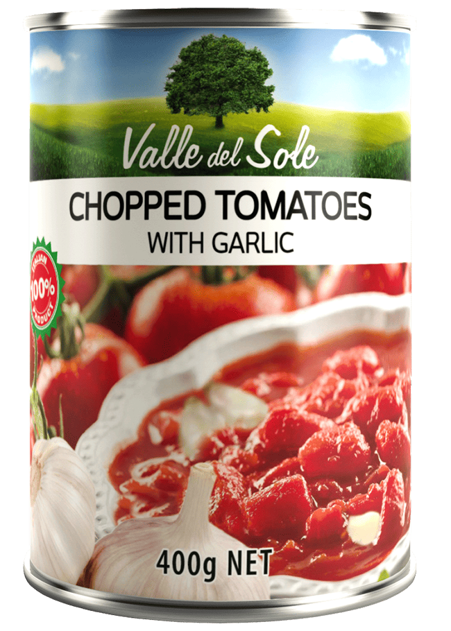 Chopped Tomatoes with Garlic